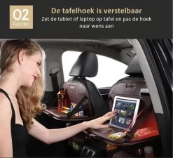 Merkloos Autostoel Organizer - Met Uitklapbare Laptophouder - Auto Organizer Met Tablet Houder - Auto Ipadhouder Voor Kinderen - Auto Organizer Met Uitklapbaar Tafel - Tray - Fleshouder - Tissuehouder - Car Organizer - Car Seat Organizer - Luxe Mat Zwart -Kinderwagens Winkel 1200x1092