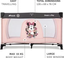Hauck Dream'n Play Campingbedje - Minnie Sweetheart -Kinderwagens Winkel 1200x1093 6