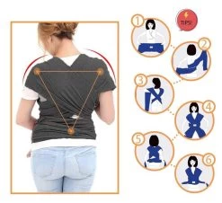 Ergonomische Rekbare Baby Draagdoek Van Katoen Om Te Knopen -Licht Grijs - Babywrap - Draagdoeken - Babydrager - Buikdrager – Rugdrager – Heupdrager - Baby Sling – Baby Carrier – Draagzak - Baby Wrap Sling - Draagdoek – Handleiding - Gratis Slabbetje -Kinderwagens Winkel 1200x1099 6