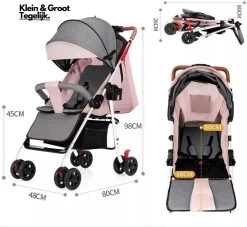 Child Supplies Buggy - Inklapbare Buggy - Baby Stroller - 3 In 1 - Kinderwagen - Grijs -Kinderwagens Winkel 1200x1103 1