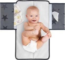Dooky 3 In 1 Changing Pack Verschonings Matje Grey Stars -Kinderwagens Winkel 1200x1108 10