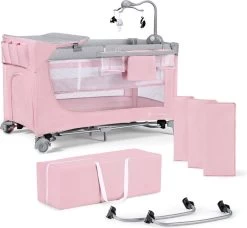 Kinderkraft Campingbed - Leody Met Accessoires - Roze 30 Kinderkraft Campingbed - Leody Met Accessoires - Roze -Kinderwagens Winkel 1200x1110 4