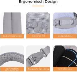 Deryan Meinkind Draagzak - Buikdrager 4-in-1 Antraciet/Grijs -Kinderwagens Winkel 1200x1124 8