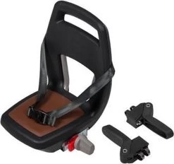 Qibbel 6+ Junior Fietsstoeltje Achter - Zwart Met Bruin Kussentje -Kinderwagens Winkel 1200x1128 2