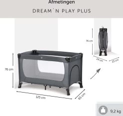Hauck Dream N Play Plus Campingbedje Set - Met Matras En Muggennet - Grijs 19 Hauck Dream N Play Plus Campingbedje Set - Met Matras En Muggennet - Grijs -Kinderwagens Winkel 1200x1134 5