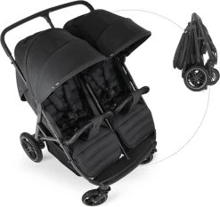 Hauck Uptown Duo Melange Broertje/zusje Kinderwagen Black -Kinderwagens Winkel 1200x1134 8