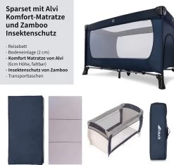 Hauck Dream N Play Plus Campingbedje Set - Met Matras En Muggennet - Navy -Kinderwagens Winkel 1200x1136 7