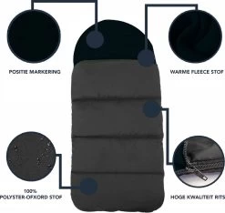 Achaté Voetenzak - Voor Kinderwagen Of Stoeltje – Baby Slaapzak - Autostoel - Zwart -Kinderwagens Winkel 1200x1137 10