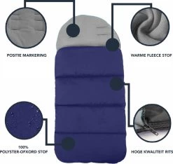 Achaté Voetenzak - Voor Kinderwagen Of Stoeltje – Baby Slaapzak - Autostoel - Donkerblauw -Kinderwagens Winkel 1200x1137 9