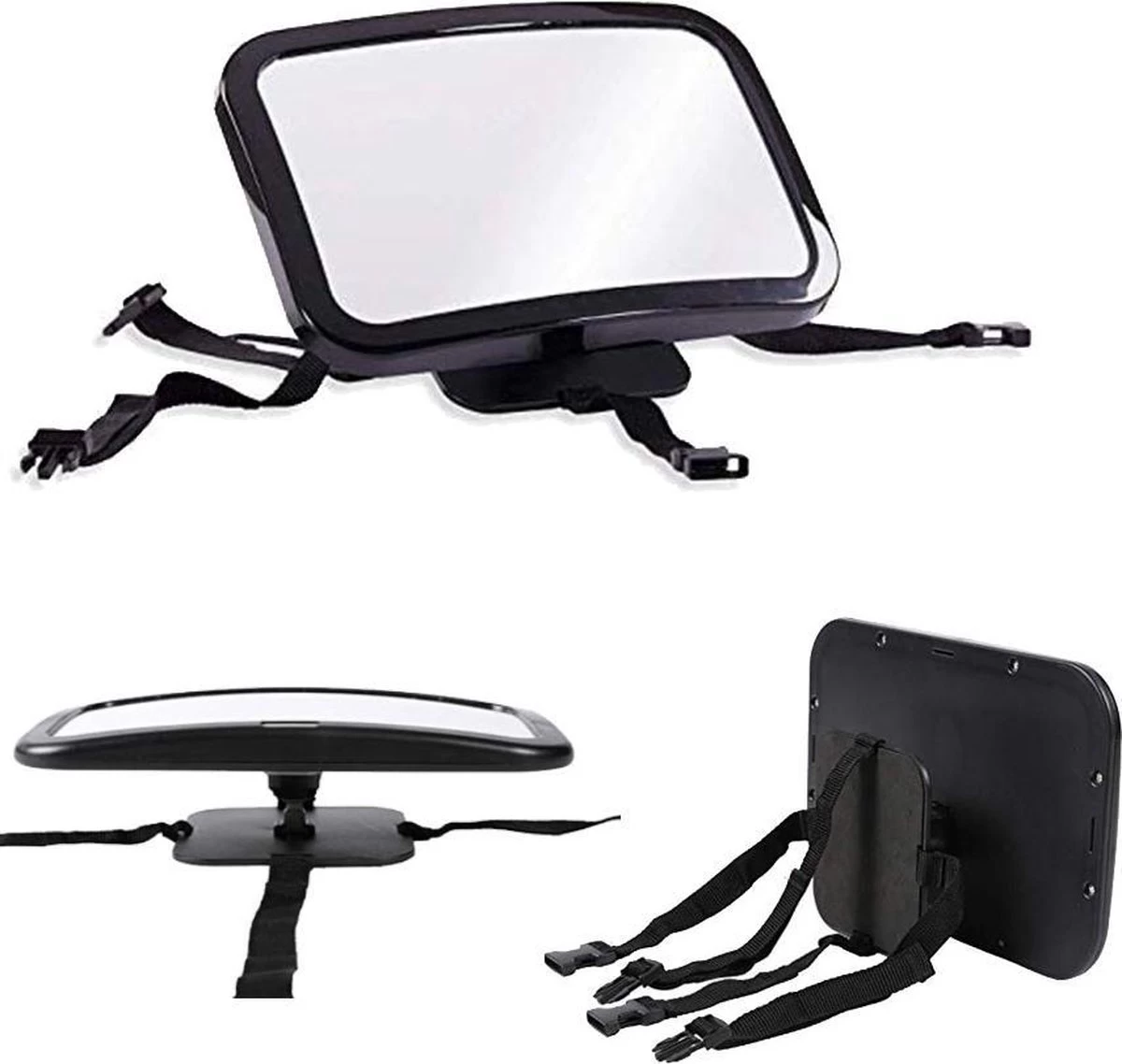 Merkloos Achterbank Spiegel Voor Baby & Kind - Auto Accessoires - Shatterproof - Zwarte A3 Verstelbare Monitor 3 Merkloos Achterbank Spiegel Voor Baby & Kind - Auto Accessoires - Shatterproof - Zwarte A3 Verstelbare Monitor - Afbeelding 3