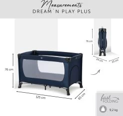 Hauck Dream N Play Plus Campingbedje - Navy -Kinderwagens Winkel 1200x1139 10