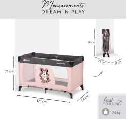 Hauck Dream'n Play Campingbedje - Minnie Sweetheart -Kinderwagens Winkel 1200x1139 13