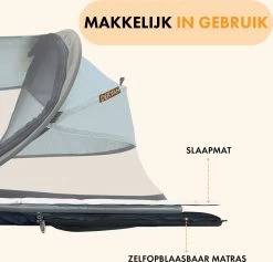 Deryan Baby Luxe Campingbedje – Inclusief Zelfopblaasbare Matras - Blue -Kinderwagens Winkel 1200x1151 11
