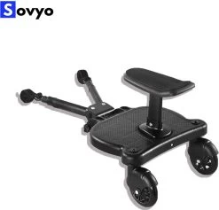Merkloos Meerijdplankje Universeel Buggy/Kinderwagen - Kinderwagen Accessoire Met Afneembaar Zitje Van Hoogwaardige Kwaliteit - Verstelbaar Meerijdplankje -Kinderwagens Winkel 1200x1151 4