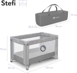 Lionelo Stefi - Campingbedje - 125x65cm - Tot 15kg - Transporttas -Kinderwagens Winkel 1200x1151 6