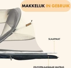 Deryan Baby Luxe Campingbedje – Inclusief Zelfopblaasbare Matras - Cream -Kinderwagens Winkel 1200x1151 8