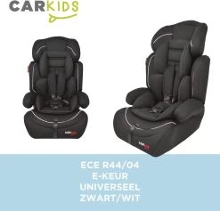 Carkids Verstelbaar Kinderautostoeltje Zwart En Wit | Kinderautostoel Groep 1-2-3 | Kinderen Van 9 Maanden-12 Jaar | 9-36 Kg -Kinderwagens Winkel 1200x1152 17