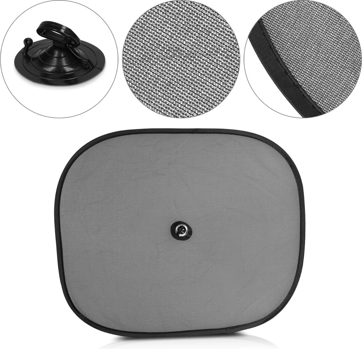 Navaris 2x Auto Zijruit Zonwering - 44 X 36 Cm Zonnescherm Set Voor Bescherming Van Baby, Kinderen - Voor Zijruit En Achterbank 6 Navaris 2x Auto Zijruit Zonwering - 44 X 36 Cm Zonnescherm Set Voor Bescherming Van Baby, Kinderen - Voor Zijruit En Achterbank - Afbeelding 6