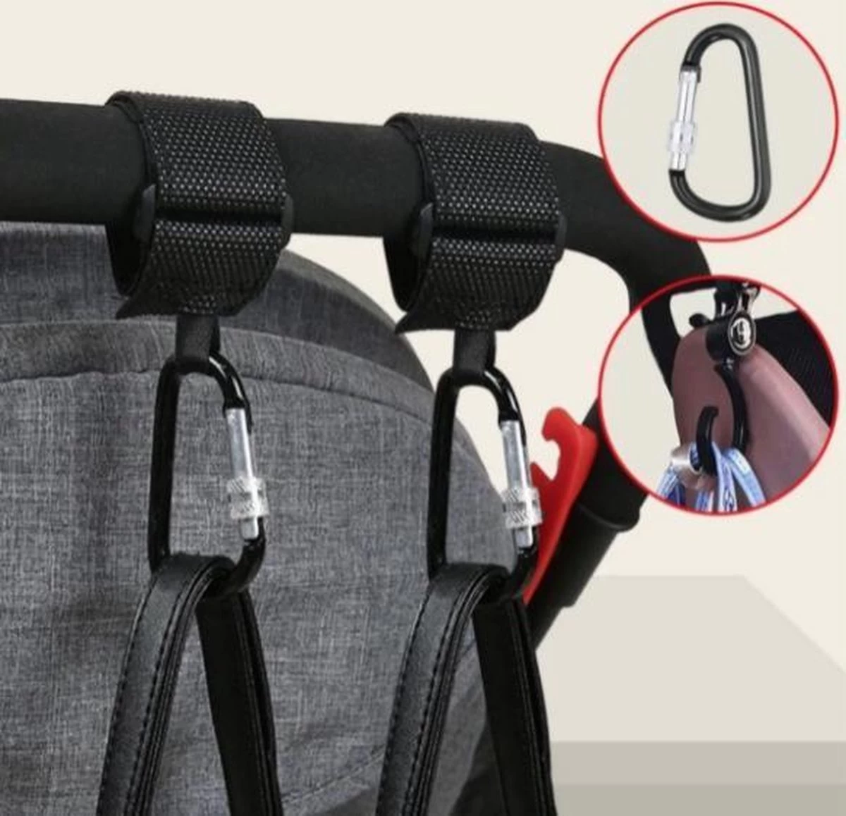 Tashaak Tassenhaak Kinderwagen Fiets Accessoire Haak Tas Hanger Boodschappen Haak Metaal PER STUK - Anti Diefstal - Extra Stevig - Goedkoop - Gratis Verzending 2 Tashaak Tassenhaak Kinderwagen Fiets Accessoire Haak Tas Hanger Boodschappen Haak Metaal PER STUK - Anti Diefstal - Extra Stevig - Goedkoop - Gratis Verzending - Afbeelding 2