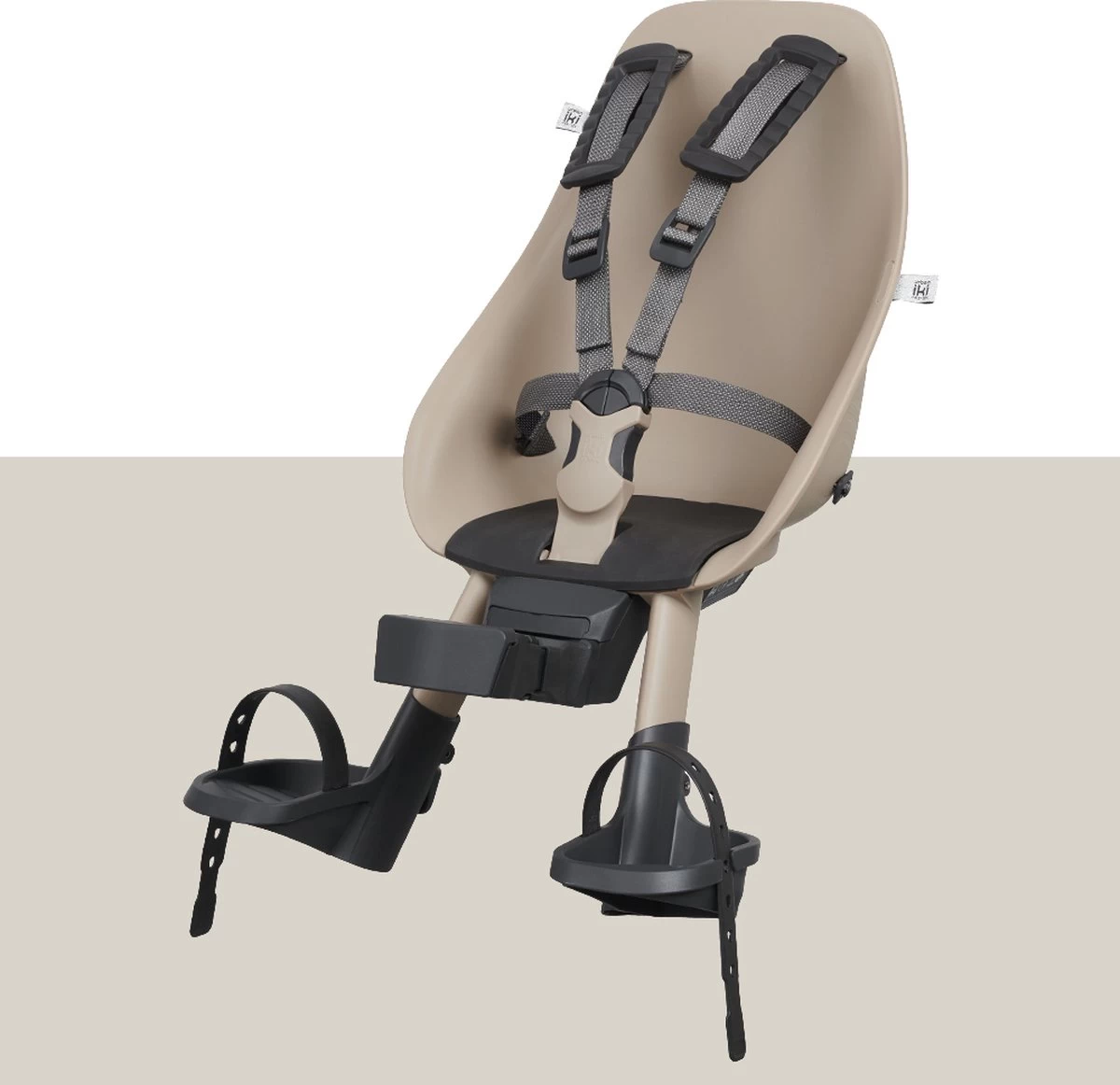Urban Iki Fietsstoeltje Voor - Inaho Beige/ Bincho Black 1 Urban Iki Fietsstoeltje Voor - Inaho Beige/ Bincho Black