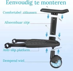 Vosoi - Meerijdplankje - Kinderwagen - Buggy's - Zitje - Onderweg - 1 Wiel - Kinderwagen Accessoires -Kinderwagens Winkel 1200x1163 3
