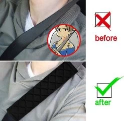 Merkloos Luxe Gordelhoes - Auto Gordelbeschermer - Gordelkussen - Zwart - 2 Stuks Gordelbeschermers -Kinderwagens Winkel 1200x1164