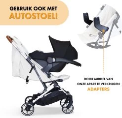 Deryan Luxe Rolo X2 Dubbele Buggy - Duo Buggy - Creme -Kinderwagens Winkel 1200x1167 5