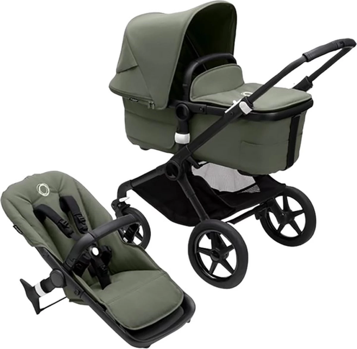 Bugaboo - 3-in-1 Kinderwagen Fox 3 - Black/Forest Green 1 Bugaboo - 3-in-1 Kinderwagen Fox 3 - Black/Forest Green
