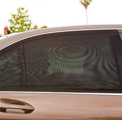 Merkloos Zonnescherm - Auto Achterruit - Raamscherm - 2 Stuks - Doorschijnend - Zwart -Kinderwagens Winkel 1200x1182