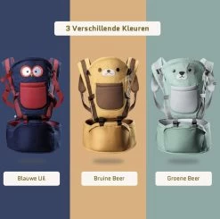 Baby Draagzak - Buik/Rug Babydrager Met Zacht Zitje (0-36 Maanden) - Bruine Beer -Kinderwagens Winkel 1200x1188 13