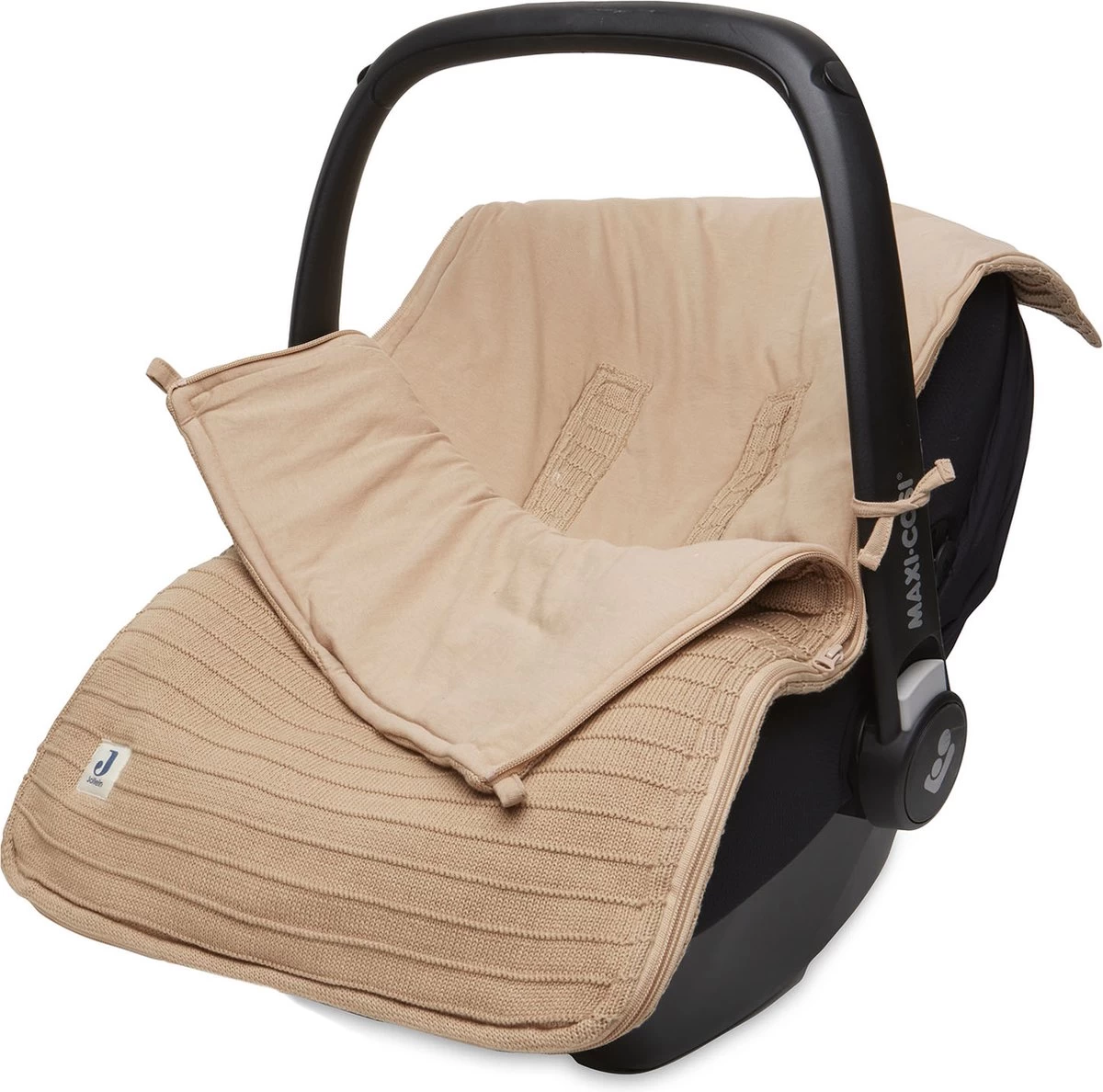 Jollein Voetenzak Pure Knit - Biscuit 1 Jollein Voetenzak Pure Knit - Biscuit