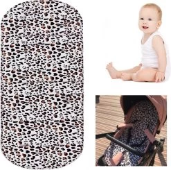 Merkloos Allernieuwste Buggy Inleg Kussen Panter Print - Tweezijdig Bruikbaar - Kinderwagen - Kinderstoel Hoes - Wasbaar