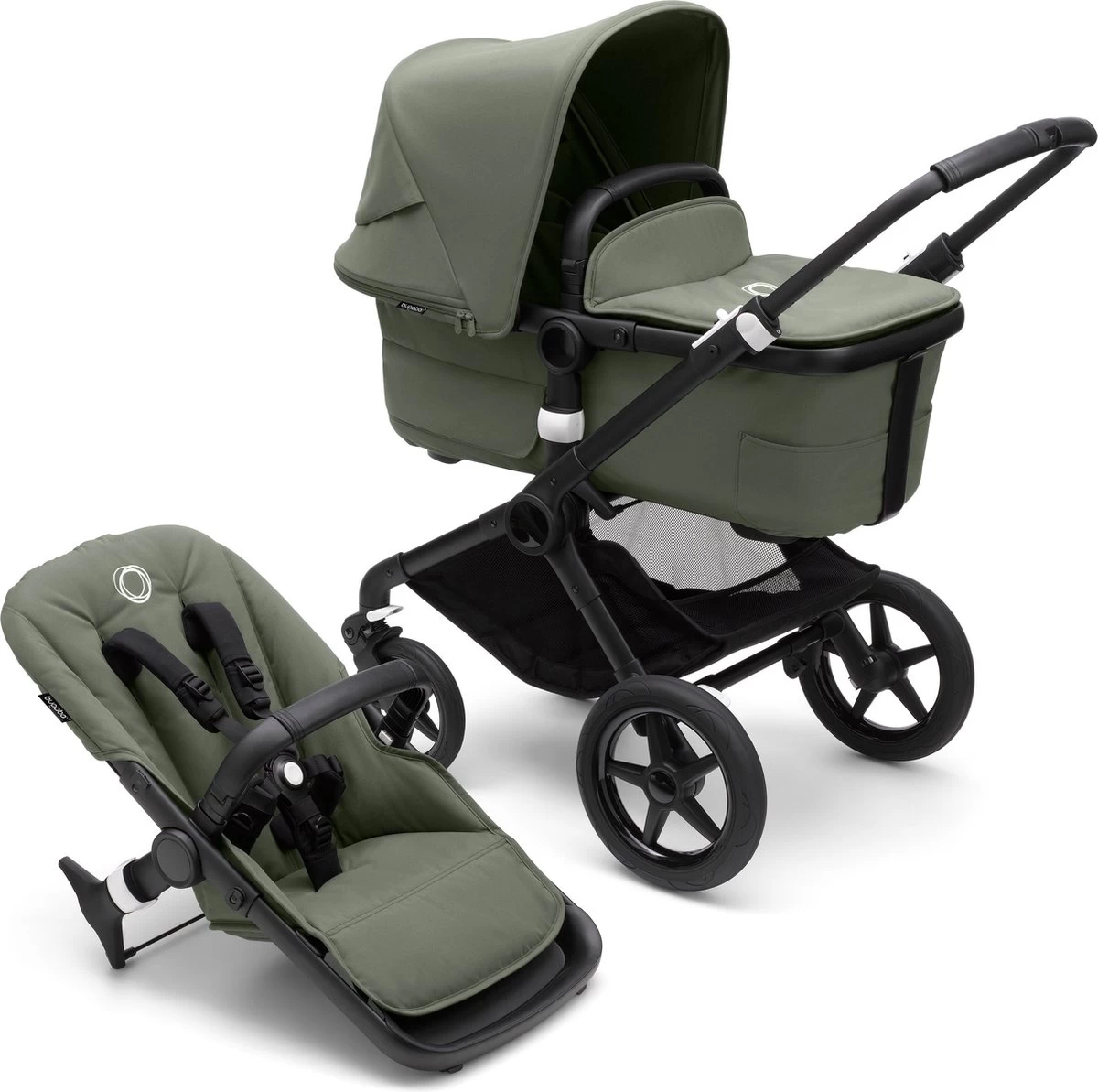 Bugaboo - 3-in-1 Kinderwagen Fox 3 - Black/Forest Green 13 Bugaboo - 3-in-1 Kinderwagen Fox 3 - Black/Forest Green - Afbeelding 13