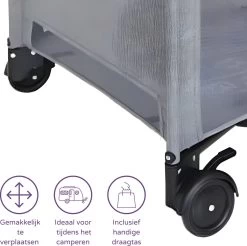 Prénatal Luxe Campingbedje Met Bodemverhoger - Inklapbaar Baby Campingbed - Reisbedje Met Wieltjes En Kruipluik - Inclusief Bodemmatras - 120 X 60 Cm - Grijs -Kinderwagens Winkel 1200x1193 9