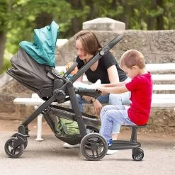 Merkloos Happyment® Universeel Meerijdplankje - Met Zitting - Voor Kinderwagen - Buggyboard - Zwart -Kinderwagens Winkel 1200x1200 1030