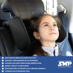 SMP® Hoofdsteun Auto Voor Kinderen En Volwassenen Voor Slapen In Auto - Nekkussen Auto - Reiskussen Auto - Neksteun Auto - Hoofdkussen Auto - Verstelbaar - Memoryfoam Met Ademde Stof - Zwart -Kinderwagens Winkel 1200x1200 114