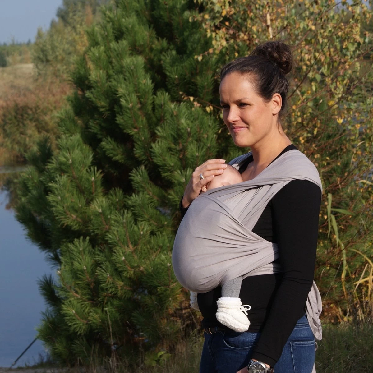 Smallvips Draagdoek Taupe - Rekbare Draagdoek Van Bamboo - Heerlijk Zacht En Koel - Ergonomisch Dragen 1 Smallvips Draagdoek Taupe - Rekbare Draagdoek Van Bamboo - Heerlijk Zacht En Koel - Ergonomisch Dragen