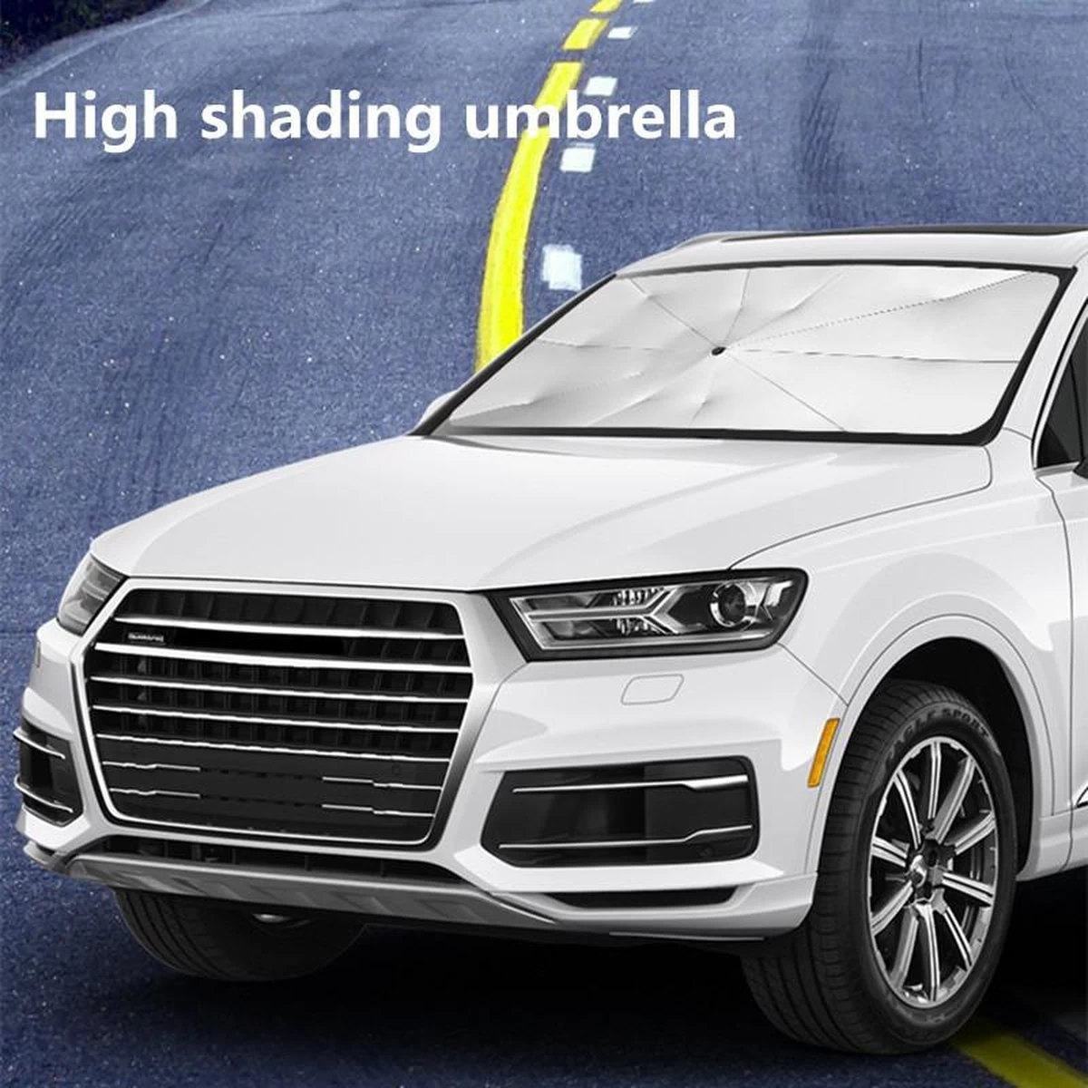 TDR - Zonnescherm / Autoparaplu - Binnenkant Voorruit Auto - Opvouwbaar - Hitte En UV Bescherming - 122 X 65 Cm 3 TDR - Zonnescherm / Autoparaplu - Binnenkant Voorruit Auto - Opvouwbaar - Hitte En UV Bescherming - 122 X 65 Cm - Afbeelding 3