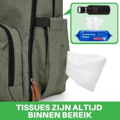Brisby Slijtvaste Luiertas – Verzorgingstas – Met Buggymontage - Groen -Kinderwagens Winkel 1200x1200 1306