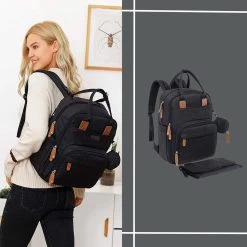 Luiertas Rugzak - Incl. Buggy / Kinderwagen Haken En Verschoningsmat - Complete Set - Zwart Van Zedar -Kinderwagens Winkel 1200x1200 1392