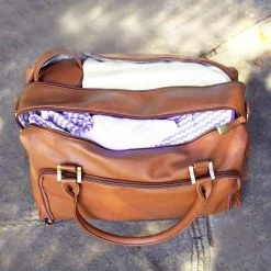 Grote Luiertas Double Zip Satchel Chestnut Redwood - Kunstleer - 42 Cm Breed -Kinderwagens Winkel 1200x1200 1456