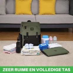 Brisby Slijtvaste Luiertas – Verzorgingstas - Two Tone Groen En Zwart - Inclusief Verschoonmatje - Isoleervakken - Met Geïntegreerde Kinderwagen Haken -Kinderwagens Winkel 1200x1200 1460