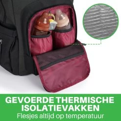 Brisby Slijtvaste Luiertas – Verzorgingstas - Two Tone Zwart En Donkergrijs - Inclusief Verschoonmatje - Isoleervakken - Met Geïntegreerde Kinderwagen Haken -Kinderwagens Winkel 1200x1200 1507