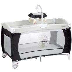 Campingbed BabyGO Sleeper DeLuxe Zwart (incl. Bodemverhoger) -Kinderwagens Winkel 1200x1200 1621