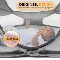 Deryan Baby Luxe Campingbedje – Inclusief Zelfopblaasbare Matras - Zwart -Kinderwagens Winkel 1200x1200 1636