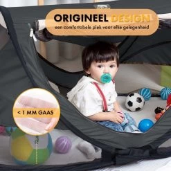 Deryan Peuter Luxe Campingbedje – Inclusief Zelfopblaasbare Matras - Zwart -Kinderwagens Winkel 1200x1200 1642