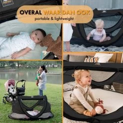 Deryan Peuter Luxe Campingbedje – Inclusief Zelfopblaasbare Matras - Zwart -Kinderwagens Winkel 1200x1200 1643