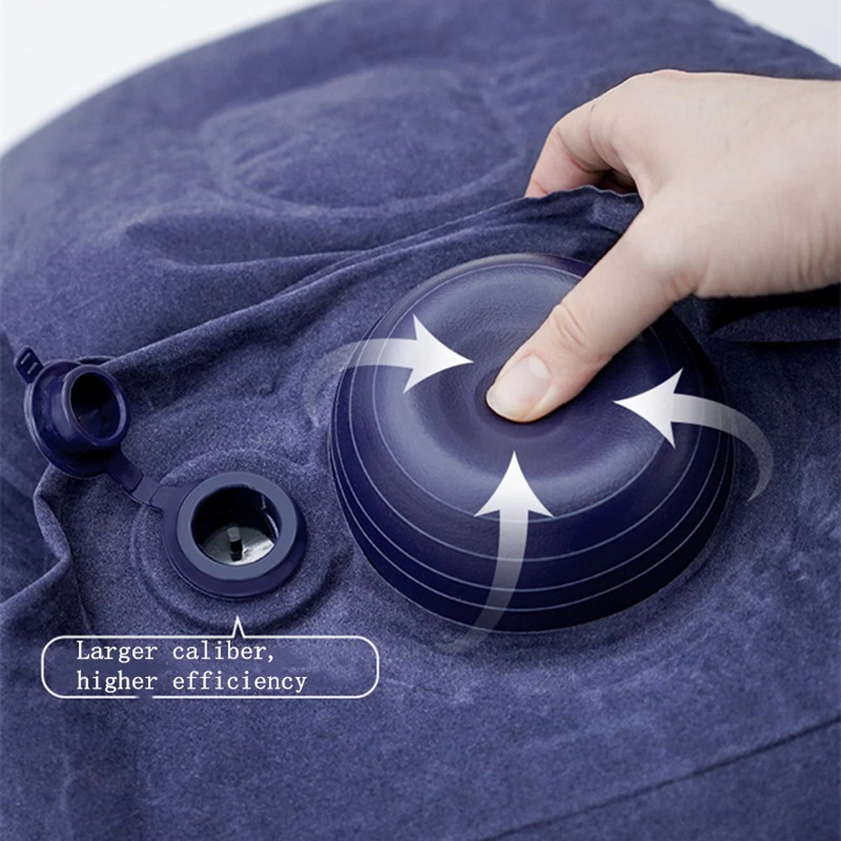 TDR-Opblaasbaar Voetkussen - 3 Hoogtestanden - Vliegtuigbedje - Blauw 7 TDR-Opblaasbaar Voetkussen - 3 Hoogtestanden - Vliegtuigbedje - Blauw - Afbeelding 7