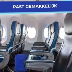 Merkloos Voetensteun - Vliegtuigbedje - Premium Quality - Reisbedje - 3 Hoogtestanden - Vliegtuig Kussen - Voetenbankje Of Poef - Met Opbergzakje & Pomp - Grijs -Kinderwagens Winkel 1200x1200 1758