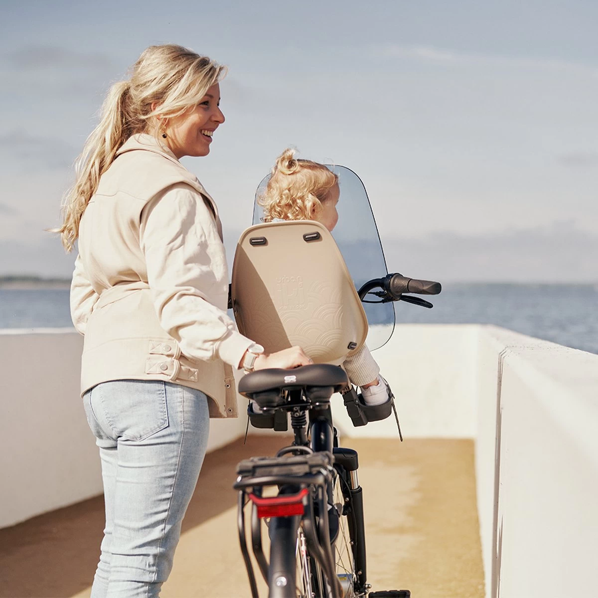 Urban Iki Fietsstoeltje Voor - Inaho Beige/ Bincho Black 5 Urban Iki Fietsstoeltje Voor - Inaho Beige/ Bincho Black - Afbeelding 5